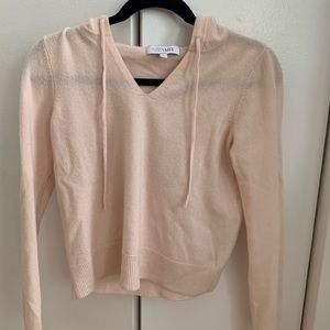 Pink cashmere hoodie